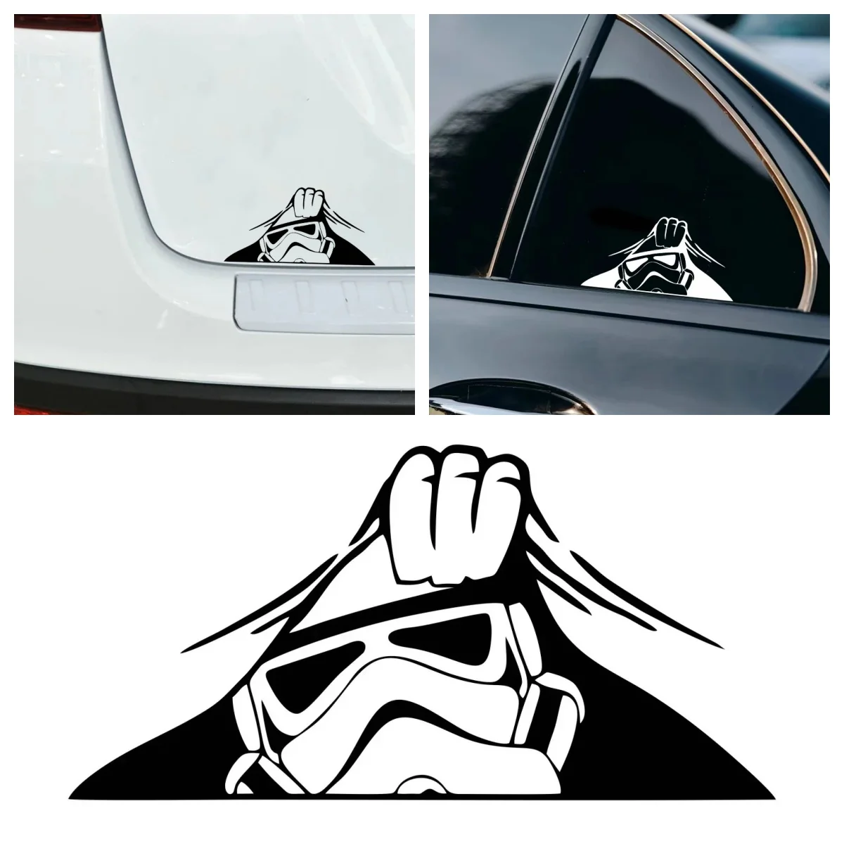 

Creative Stormtrooper Peekaboo Car Sticker Laptop Bumper Wall Truck Moto Van Helmet Racing Camper Vinyl Decal PVC Wholesale