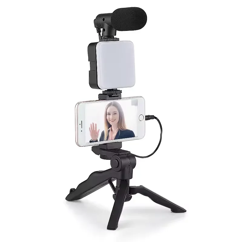 AY-49 Video-Making Kit Phone Octopus Tripod Video Kit Led Light Microphone Tripod