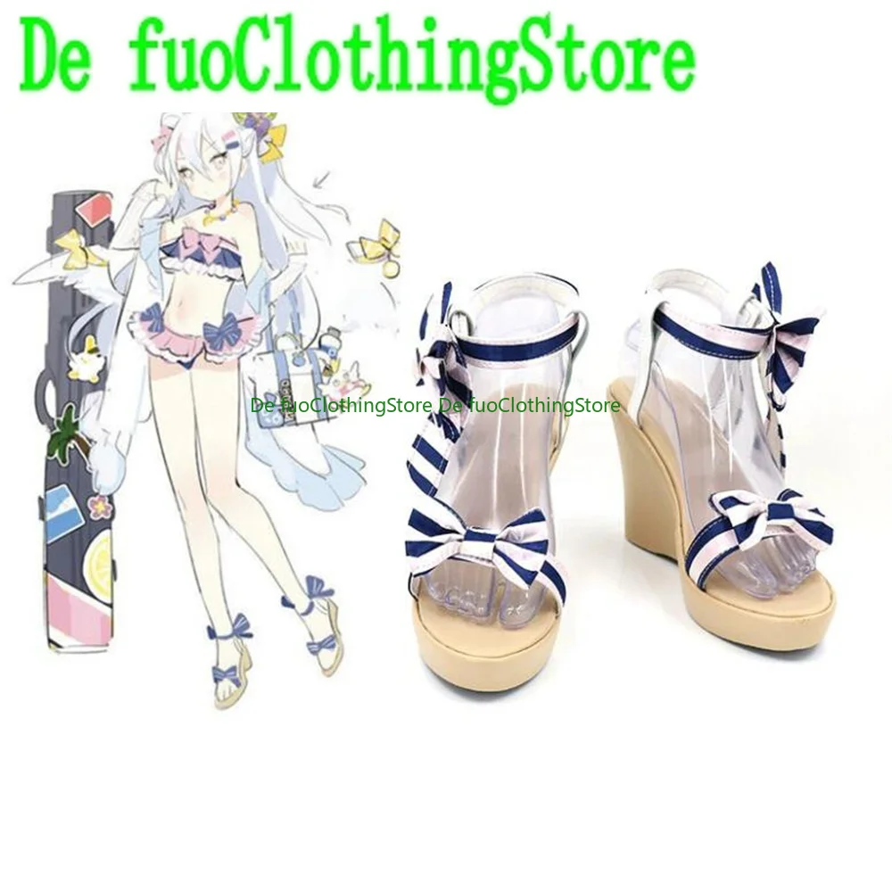 DefuoClothing Blue Archive Shirasu Azusa Cosplay Shoes Boots GameAnime Game Role-playing Halloween Party Props Shoes Boots