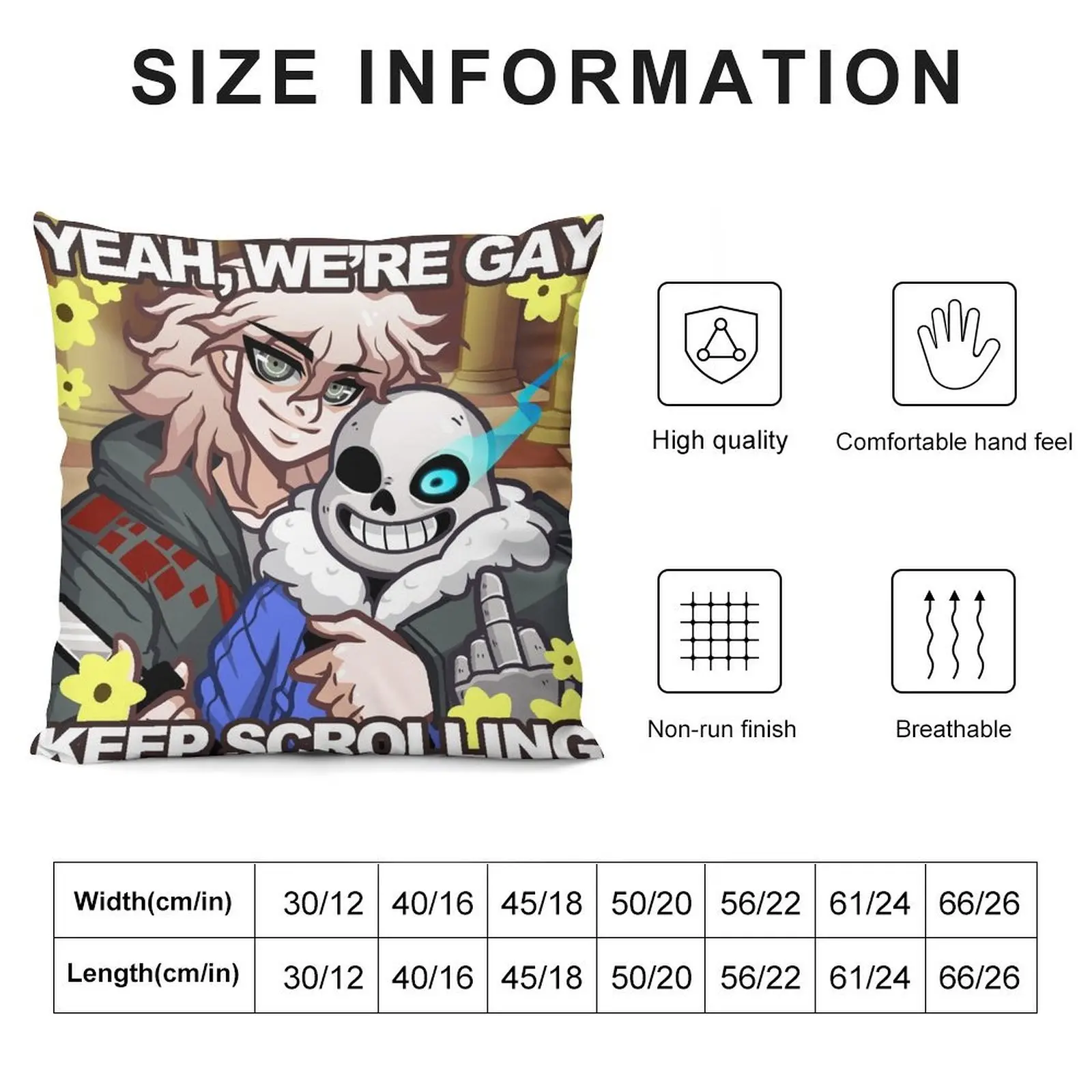 Komaeda Danganronpa & Sans Undertale Throw Pillow Cushions For Sofa Decorative pillowcase Pillow Cover pillow