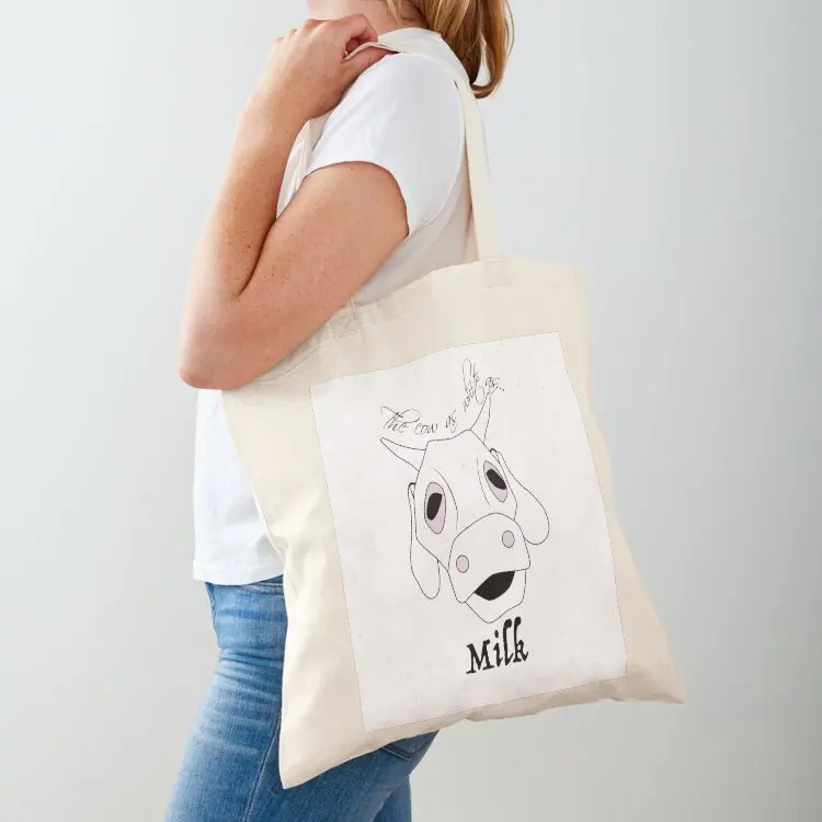 

The Cow as White as Milk Tote Bag shopping bags foldable canvas shopping bag handbag