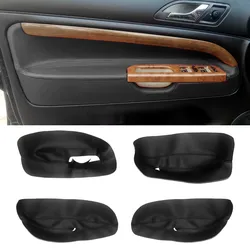 LHD/ RHD For Skoda Superb 2002 2003 2004 2005 2006 2pcs Microfiber Leather Car Interior Door Armrest Panel Cover Protection Trim