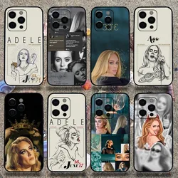 Singer Adele A-Adkins Phone Case For Apple iPhone 15,14,13,12,11,Pro,X,XS,Max,XR,Plus,Mini Soft Black Cover