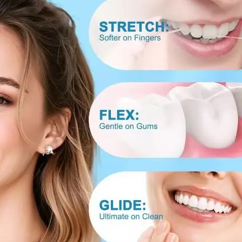 

Портативная 50-метровая зубная нить для ухода за полостью рта, необходимая рулонная нить, зубочистки, стоматологическая нить с футляром, инструменты для чистки зубов