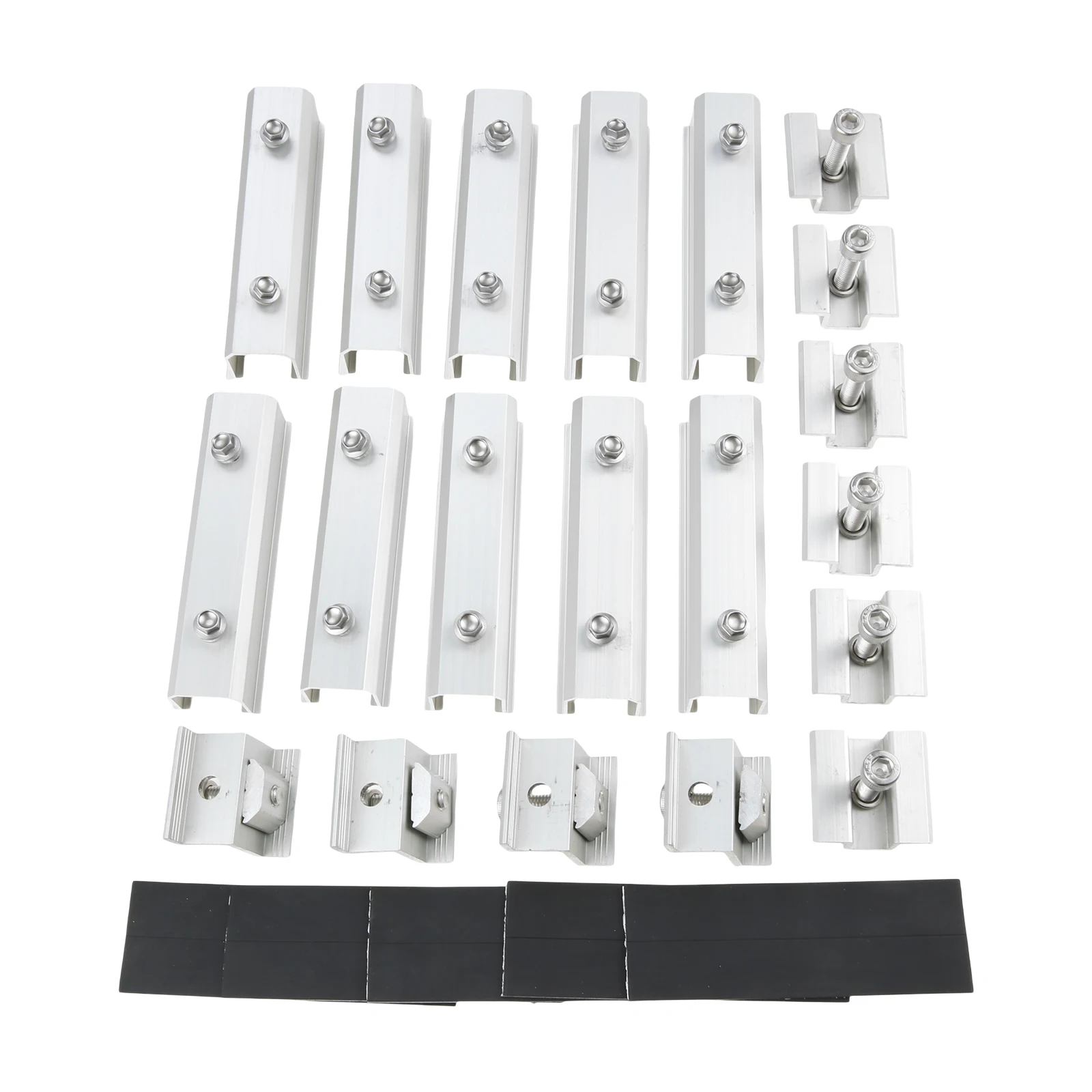 10 Set Solar Panel Mounting Bracket Roof Mount Kit Mounting Clamp for Panel Mount PV Modules Fixing Rooftop Installation Support