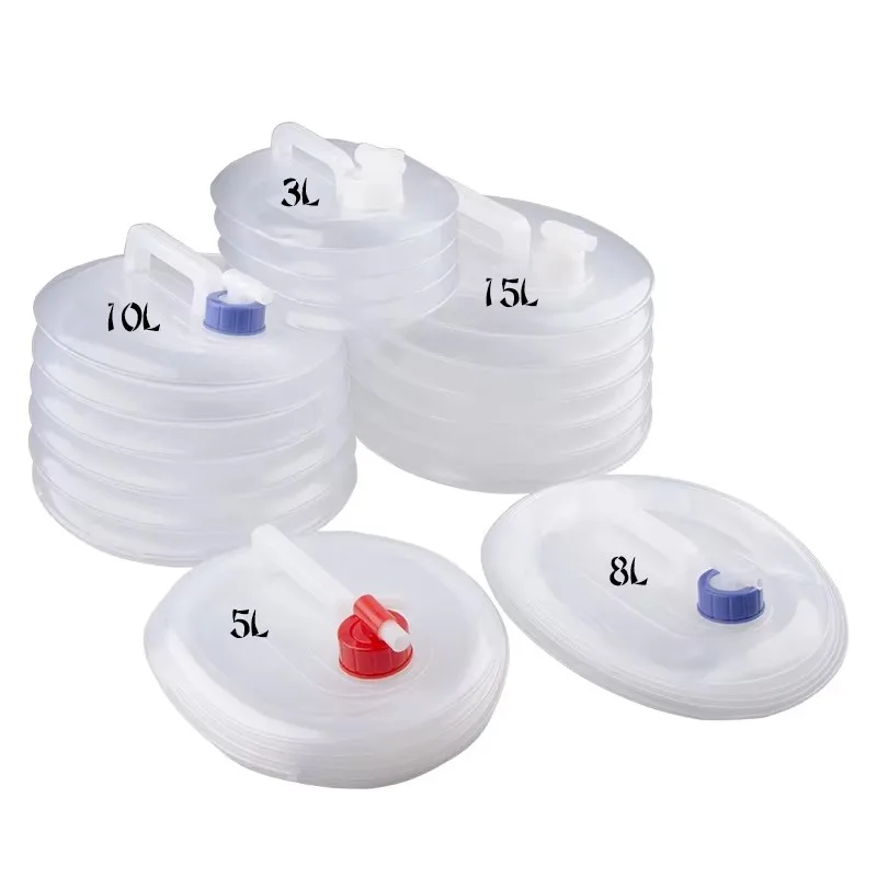 Portable 5/10/15L Outdoor Foldable Collapsible Drinking Car Water Bag Carrier Container Outdoor Camping Hiking Picnic Emergenc