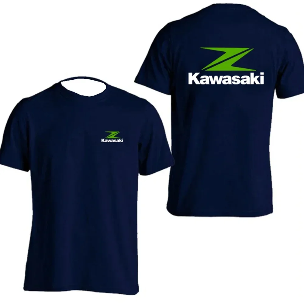 

Мужская быстросохнущая футболка Kawasaki для соревнований на мотоцикле, трикотаж для взрослых, спортивная повседневная футболка с короткими рукавами для езды по бездорожью