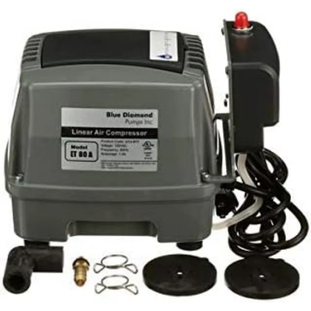 Blue Diamond ETA 80 Septic or Pond Linear Diaphragm Air Pump with built in Alarm