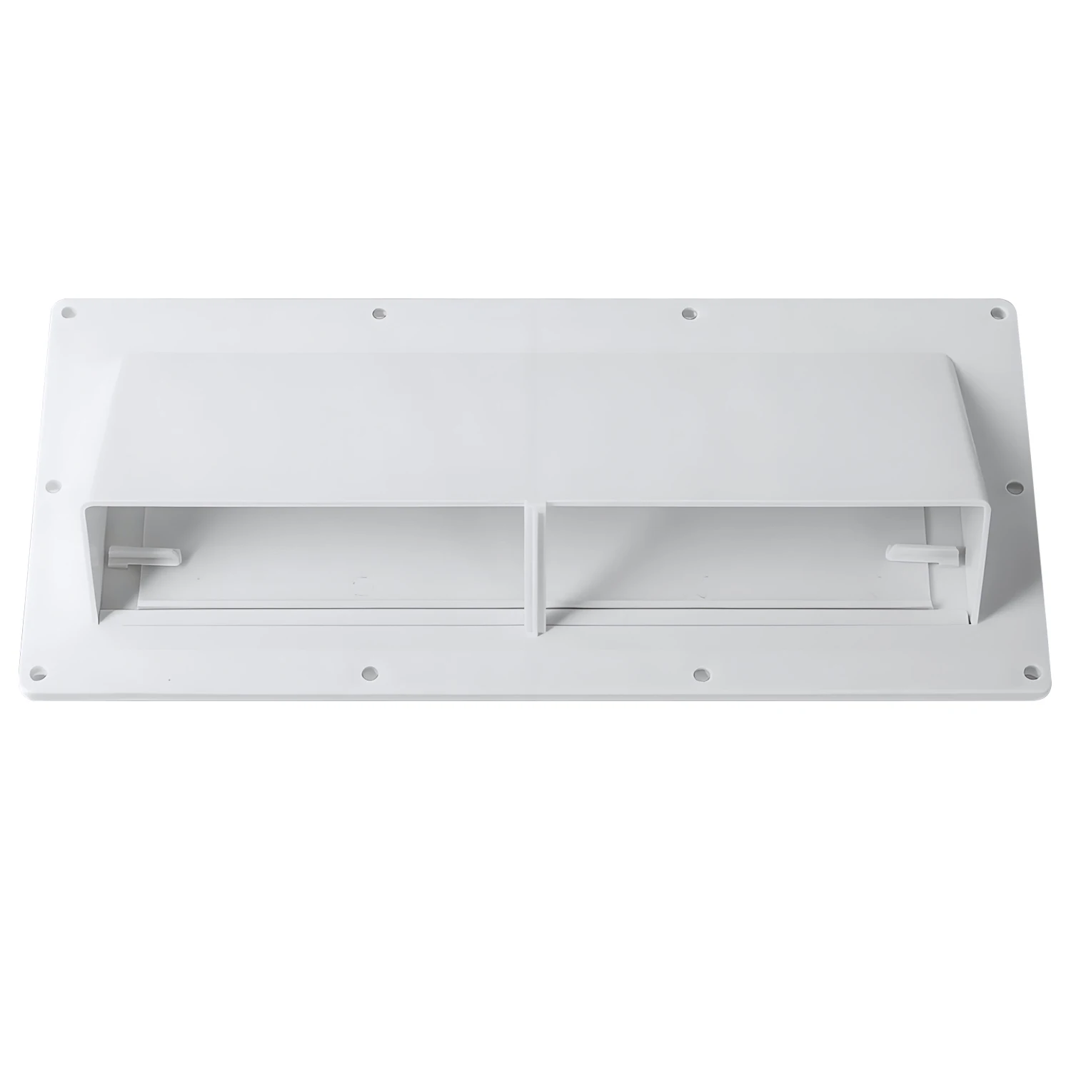 

RV Exhaust Vent Cover ABS Plastic Waterproof Range Hood Vent with Damper Lock Sidewall Stove Cover Replacement Kit for Motorhome
