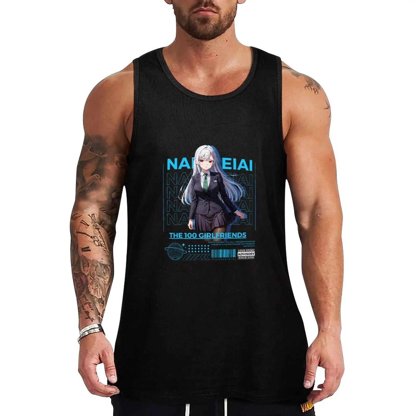 anime arth , anime , Nano Eiai, the 100 girlfriends Tank Top Vacation Casual Tank Top Beach Sleeveless Loose Fit