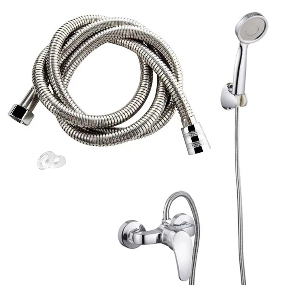 Bath Shower Hose Stainless Steel Flexible Pipe Leak-proof Shower Head Pipe Plumbing For Bathroom Accessories 150cm