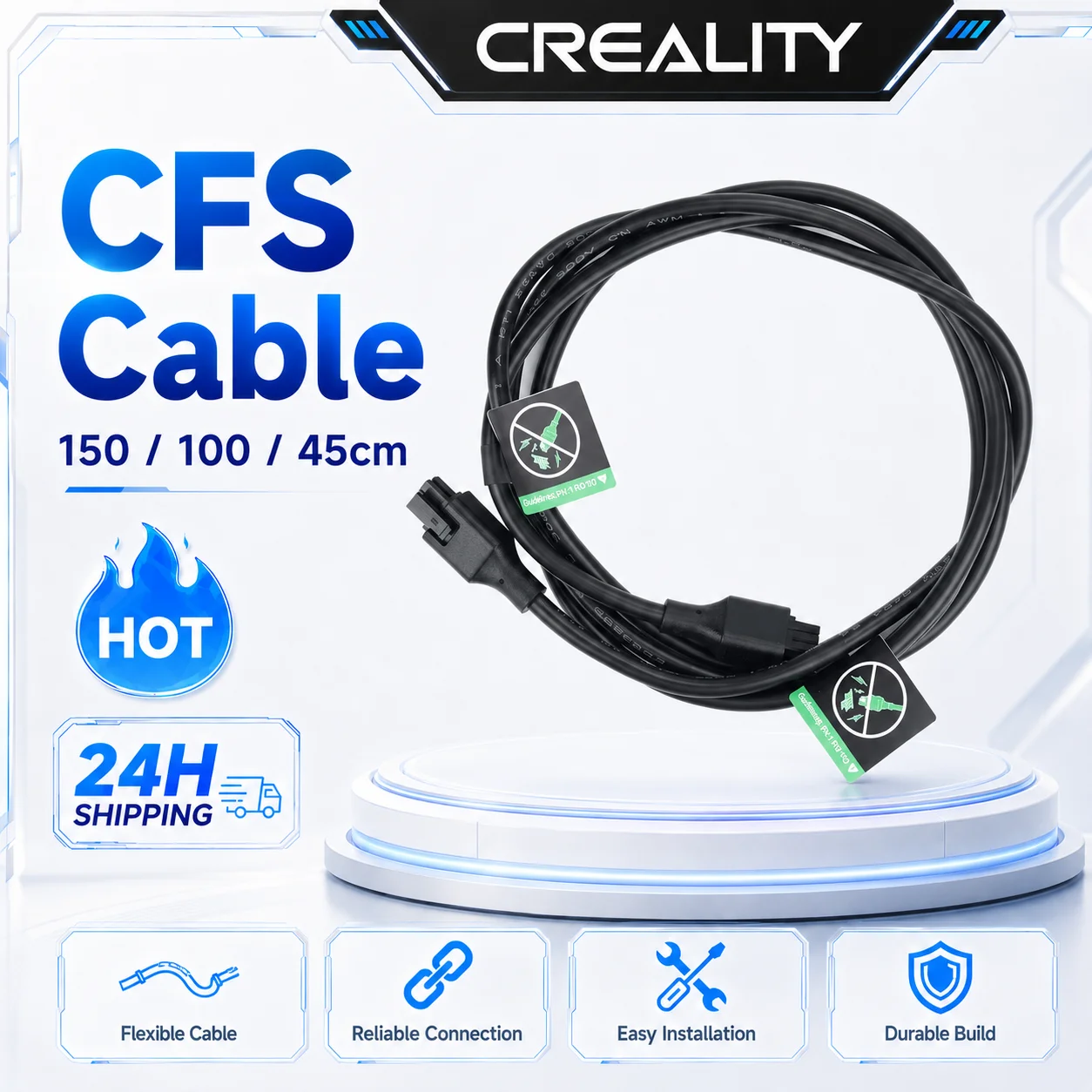 Creality Cfs Cable 150/100/45cm 485 Extension Cable Connect K2 Plus/k2/k2 Pro/k1c/k1 Se/k1 Max 3d Printer To Cfs Filament System