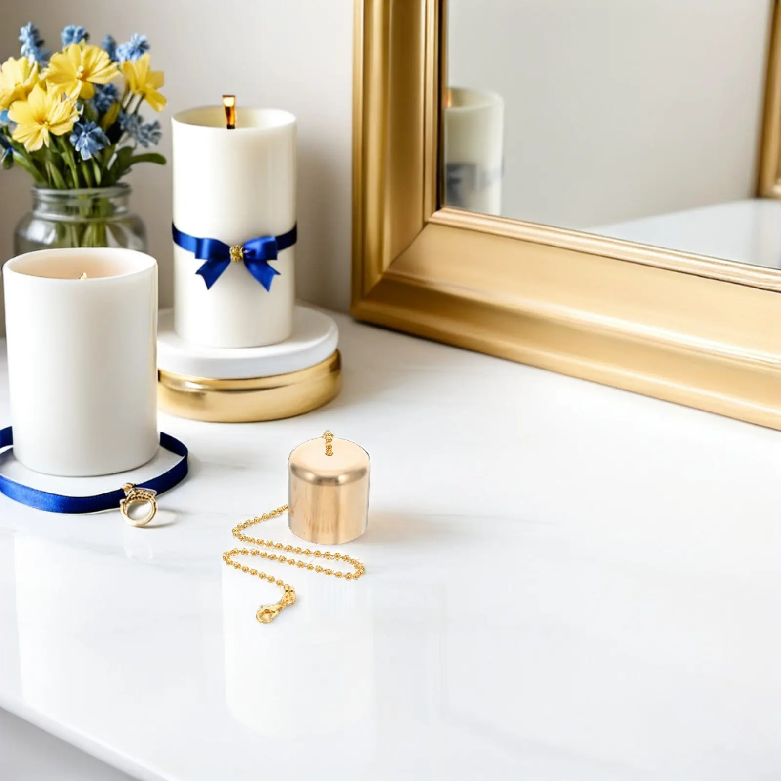 5Pcs Brass Extinguisher Retro Snuffer Caps 1.2 Inch Multi-Use Flame Cover for Bottle Lamp Kits Care Tool Home