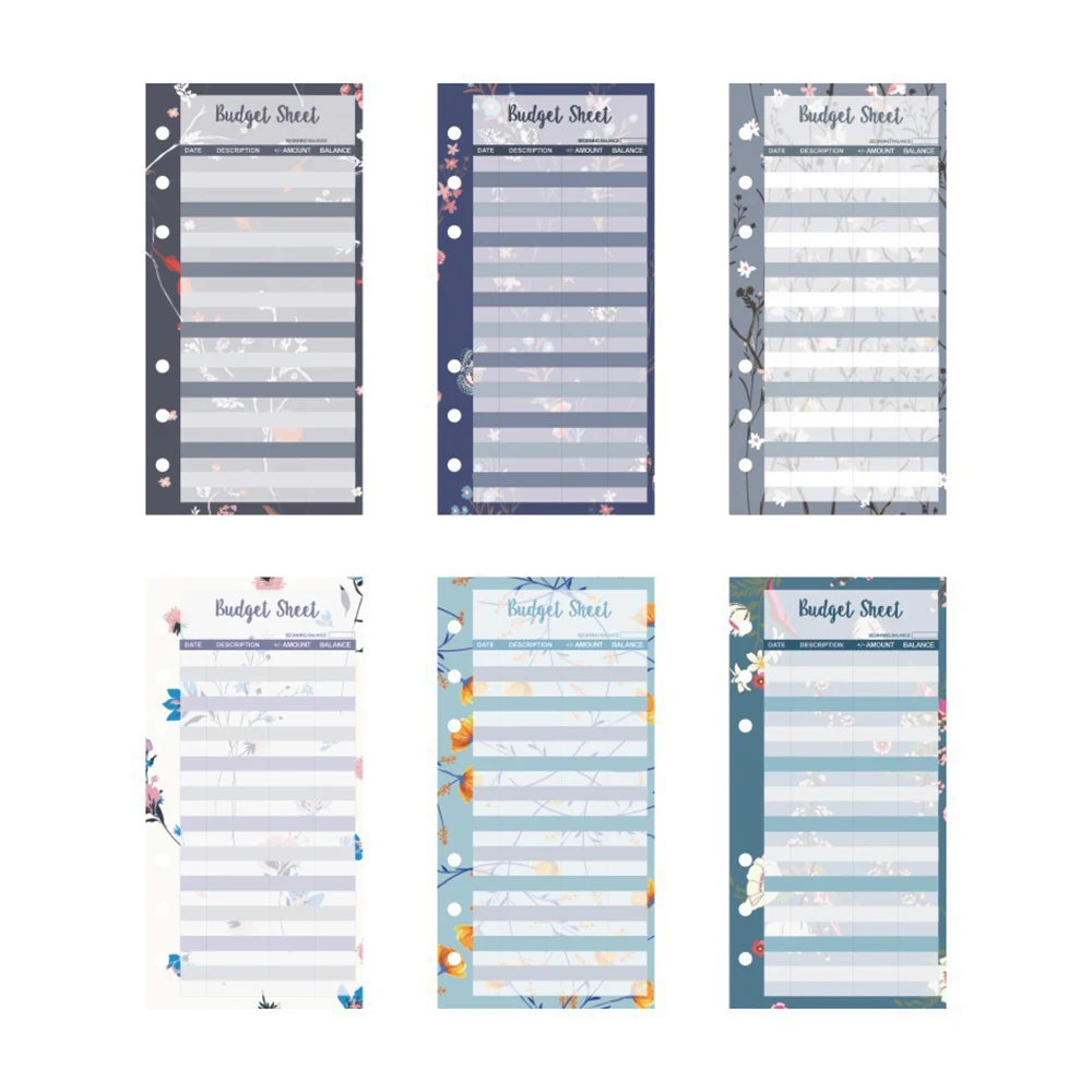 12 Sheets A6 Budget Sheets Expense Tracker Fit Budget Envelopes Cash Envelope Binder