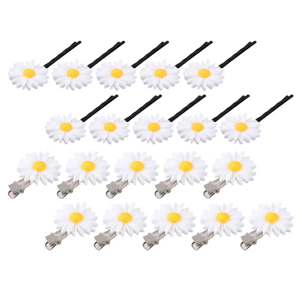 

20Pcs Daisy Hairpin Flower Clips Exquisite Party Hair Accessories Chic Hair Decoration for Girls Kids Women Hairpin