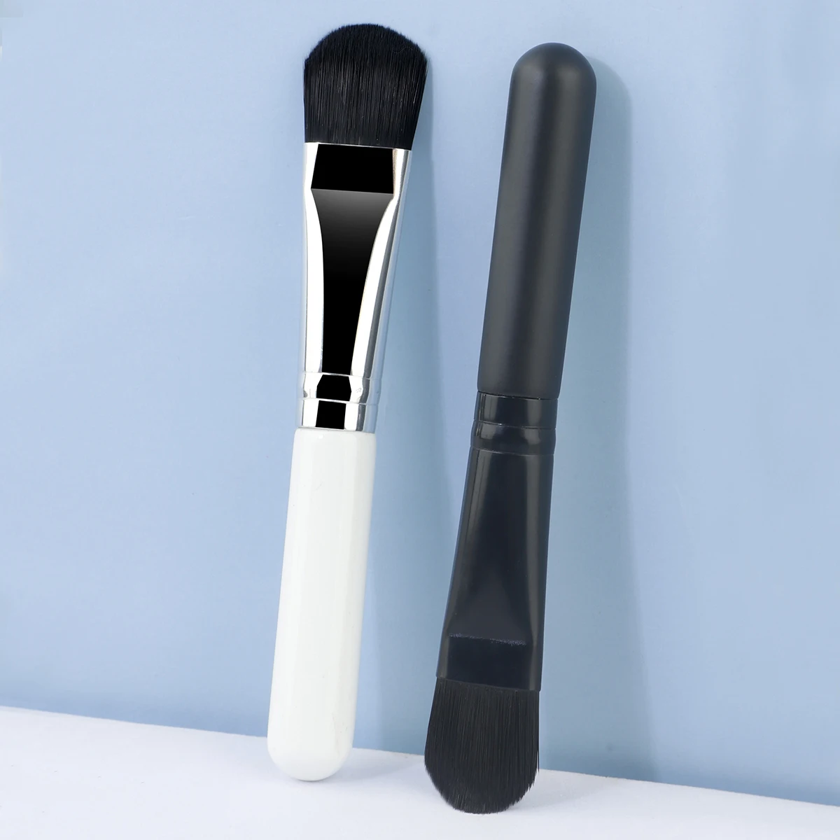 فرشاة قناع الوجه المسطحة الناعمة لتنظيف الوجه والعناية بالبشرة وخلاط الأساس وفرشاة خافي العيوب وأداة مكياج التجميل #5