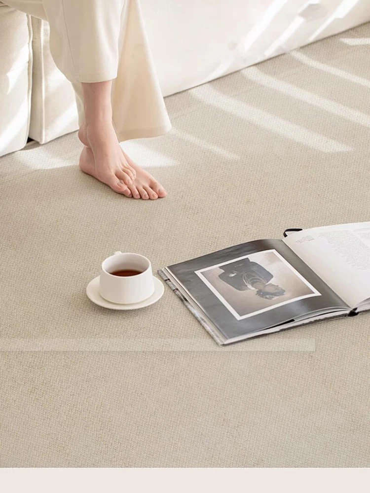 

Solid Color Japanese Style Imitation Sisal Carpet Minimalist Home Easy to Clean Bedroom Rugs and Carpet 2025 Large Bedside Mats