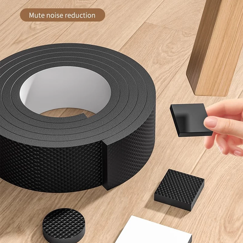 DIY Anti-slip Furniture Pads Mute Mats Bumper Damper Thick Non-Slip Pad Foot Cover Self Adhesive Table Chair Foot Protection Pad