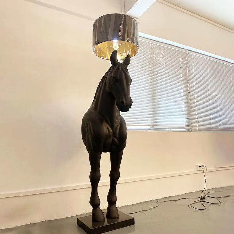 

Puppy floor lamp decorative resin
