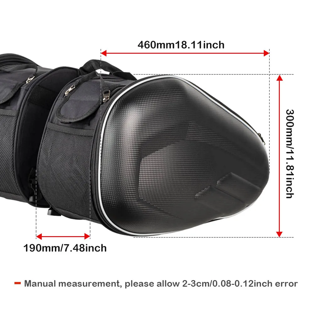 Motorcycle Accessories Waterproof Racing Race Helmet Travel Bags Suitcase Saddlebags Luggage Rear Seat Side Bag With Raincoat