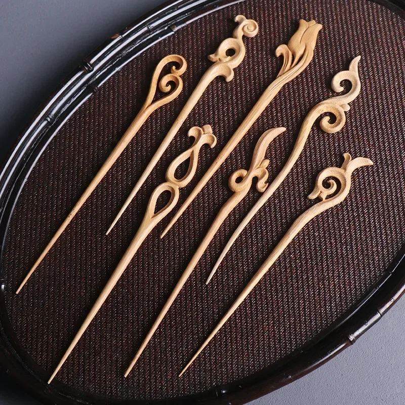 Chinese Knot Disc Hairpin Bamboo Tea Needle Tea Tray Accessories Traditional Craft for Tea Set Decor