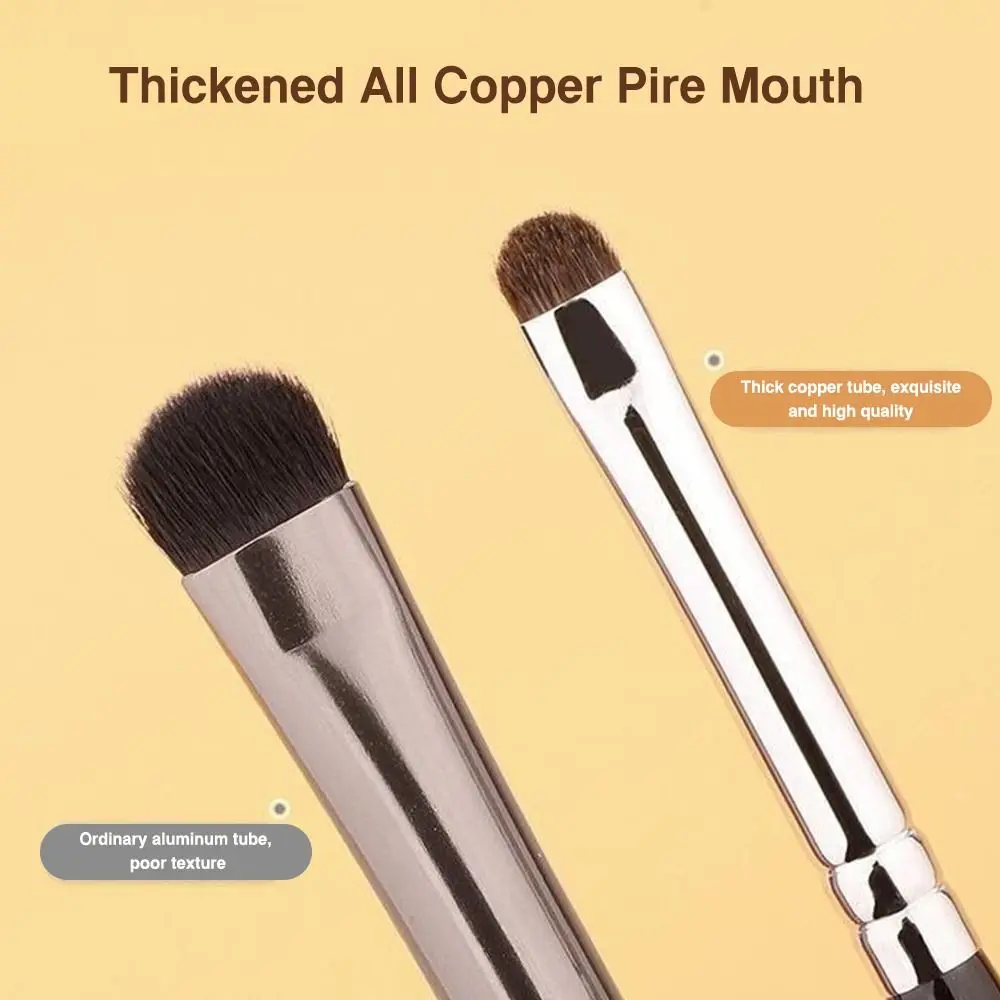 Brocha de maquillaje de ojos de pelo suave a la moda, mango de plástico, brocha profesional para detalles de ojos, brochas y herramientas de maquillaje para mujeres