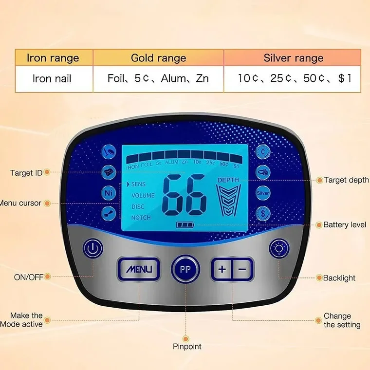 

2026 LCD T11 Underground Metal Detector One-button Array Iron Beach Outdoor Monument Treasure Hunter Tool