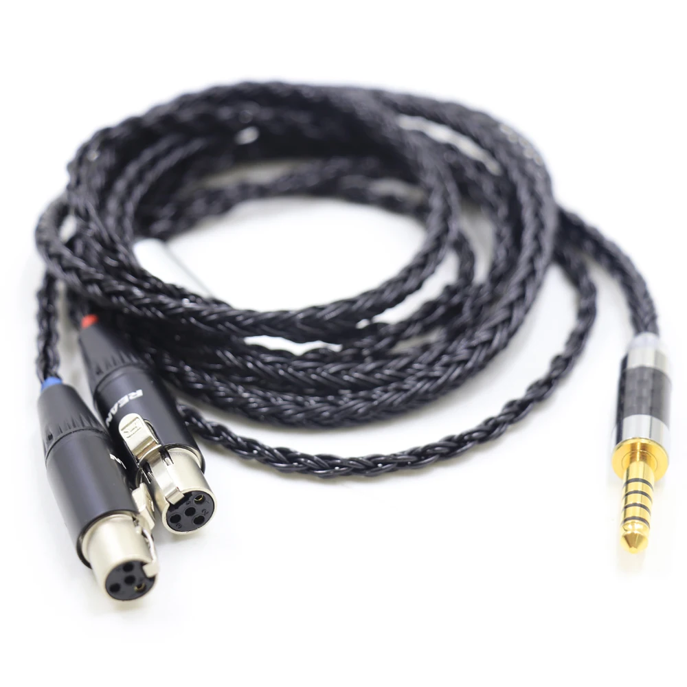 

High Quality Bright-Black 16 core Headphone Replace Upgrade Cable for Audeze LCD Series LCX-X LCD-XC LCD4/Z LCD2 LCD3