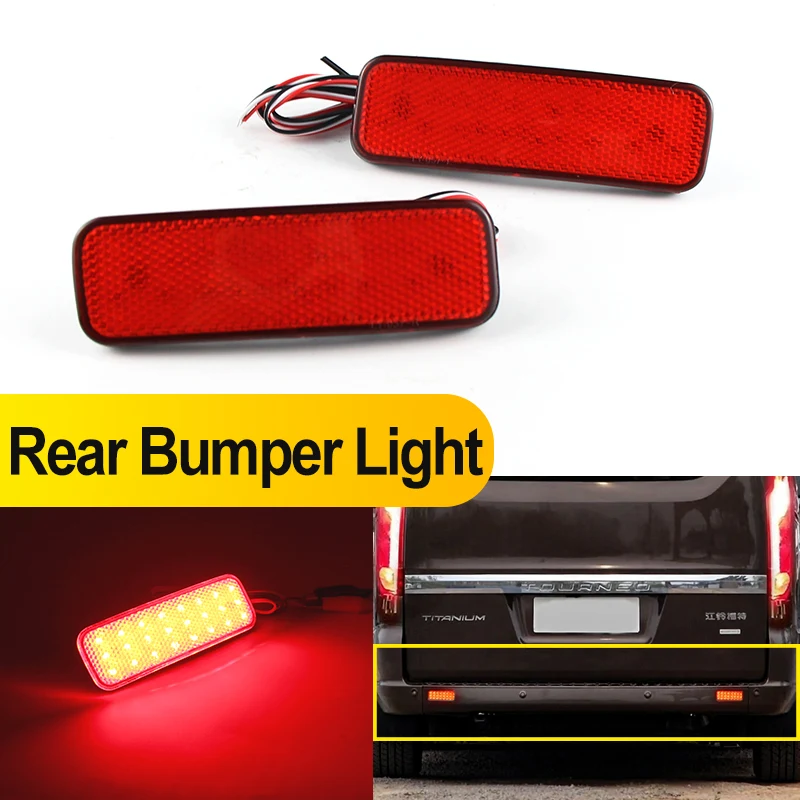 2PCS For Ford Transit Van Custom Connect Tourneo Accessories Led Rear Light Bumper Rear Bumper Reflector Led Light OEM# 1778456