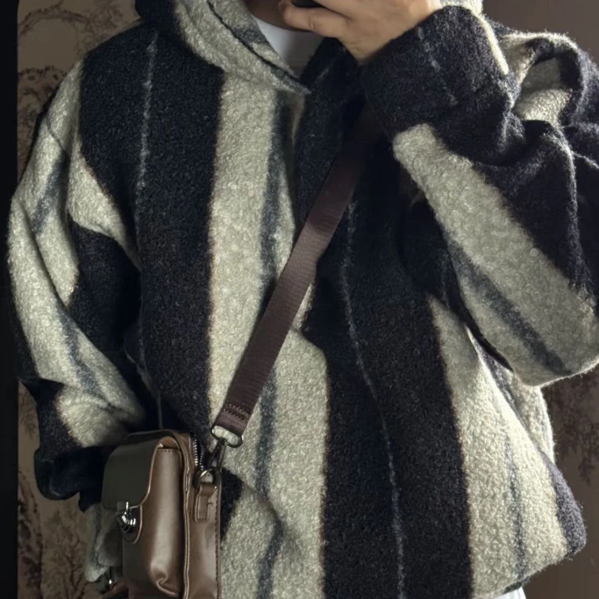 

Осень-зима Thiened свитер с капюшоном, модная цветная блузка, универсальная мужская и женская пара, теплый шерстяной топ, модный уличный...