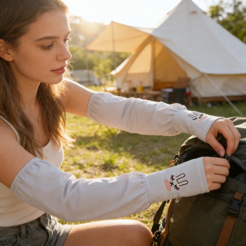 

Rabbit Sunscreen Ice Cover with Increased UV Protection, Thin and Loose Fit for Cycling, Cool and Breathable Sleeve Cover