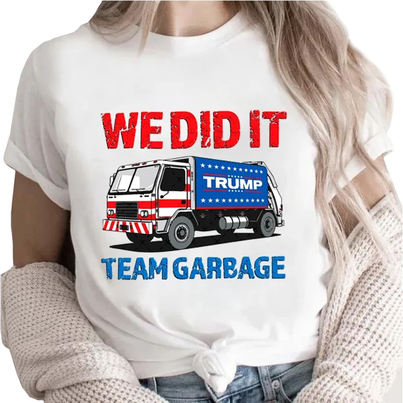 Trump Garbage Man in Garbage Truck, Trump Garbage Truck T-Shirt, Funny Political Shirts,Maga Oversized T-Shirt,Streetwear,Unisex