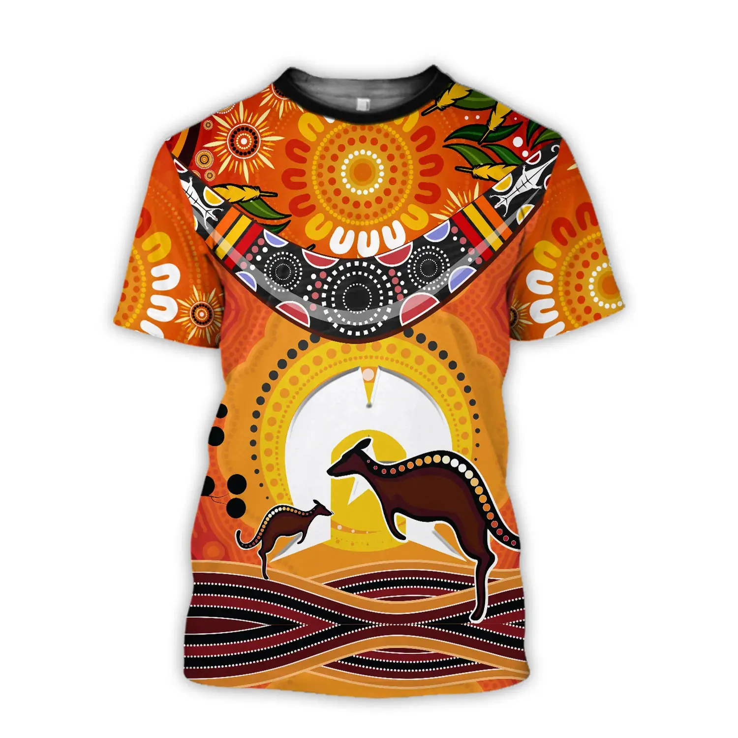 Summer Fashion Casual Australia Aborigines Nation Style graphic t shirts New Men Trend harajuku Printed Short Sleeve Tees Tops