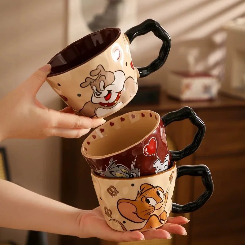 Toms and Jerrys Cartoon 530ml Cute Cartoon Ceramics Mug Household Drinkware Milk Cup Creative Office Office Water Cups Gift view 3
