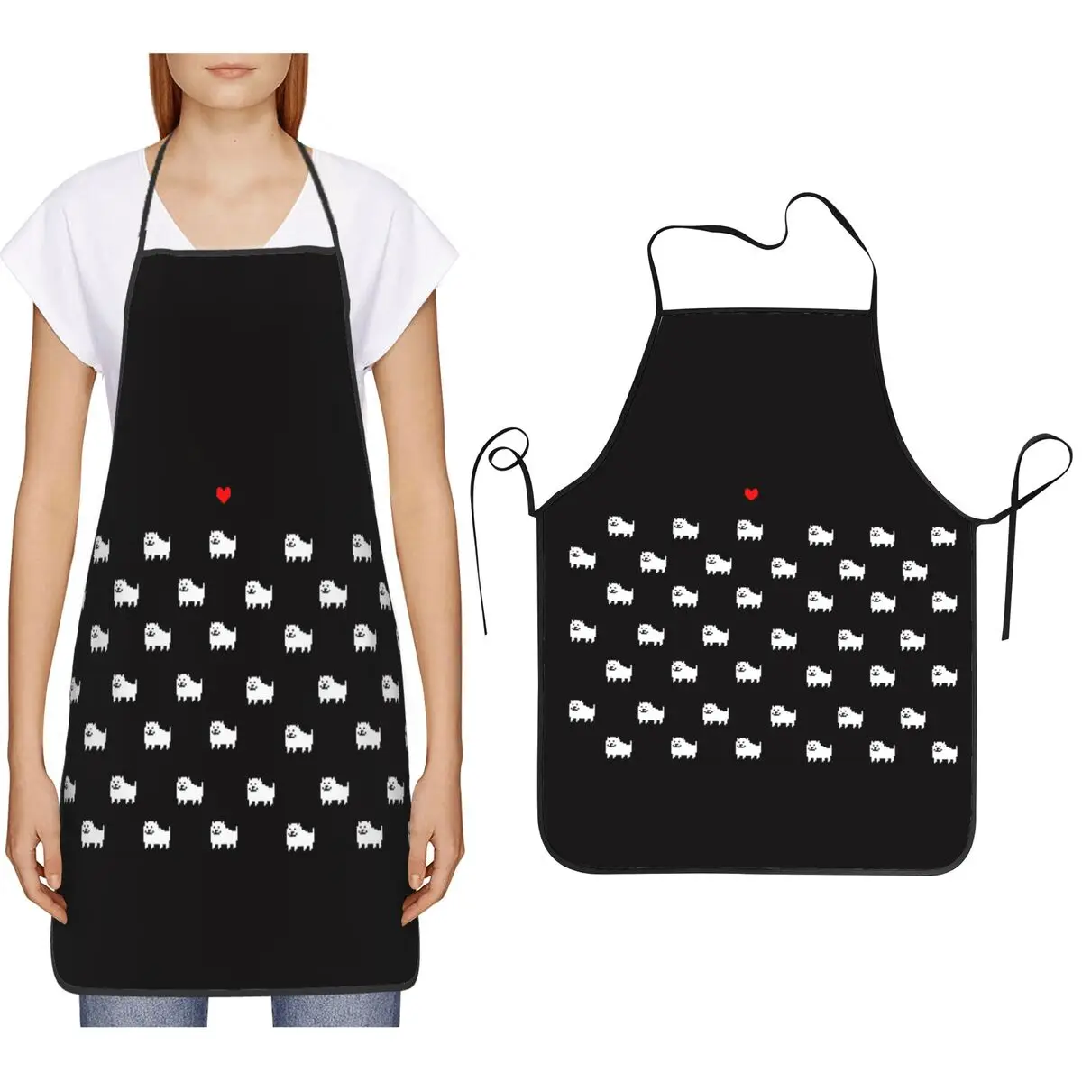 

Фартук с собачьим сердцем Undertale, шеф-повар, кулинария, кухня, нагрудник без рукавов, кухонный сарафан для уборки для женщин и мужчин, садоводство