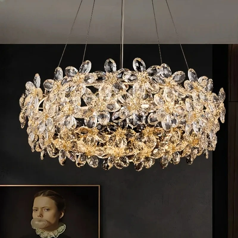 Luxury Crystal Chandelier Design High Grade Ceiling Lamp For Villa Living Room Dining Room Bedroom Hall Main Lighting Fixture