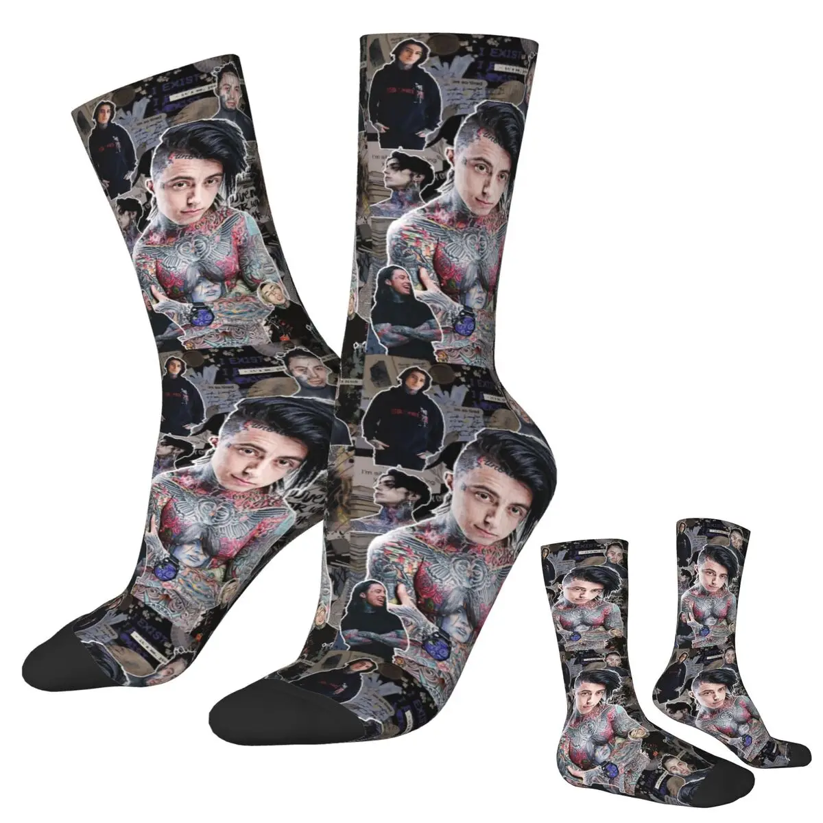 

Ronnie Radke Photo Collage High Quality Socks Harajuku High Quality Stockings All Season Long Socks Accessories for Unisex