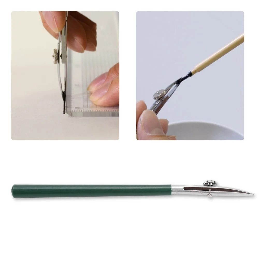 Multi Function Metal Masking Ruling Pen Green Handle Fine Artists Ruling Pen Multi Function Pen Art Painting Work