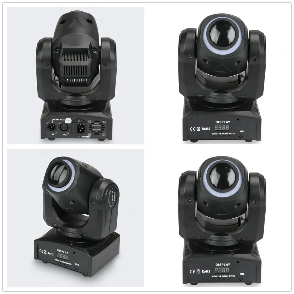 2PCS 60W Mini Led Dmx Gobo Moving Head Spot Light For Club Dj Stage Lighting Party Disco Wedding Event