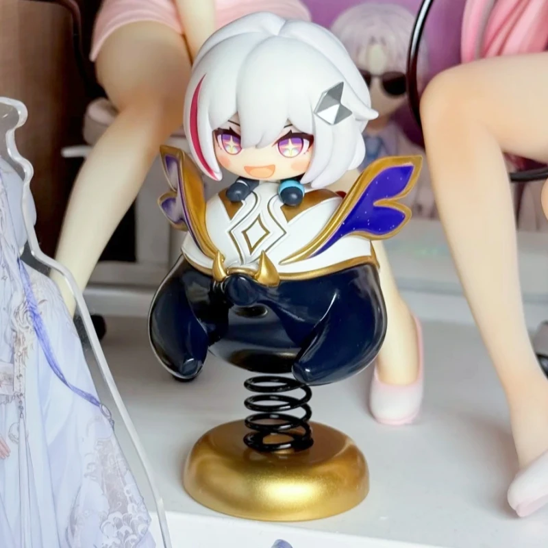Honkai genuino: juego de ferrocarril Star, versión Q de topacio, modelo de figura Happy Shake, juguetes, decoración de escritorio exquisita, regalo coleccionable