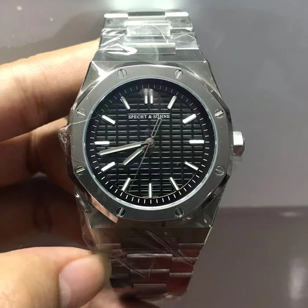 

Specht & Söhne новые мужские часы VH31 Movt кварцевые наручные часы со светящимся AR сапфировым стеклом 5 бар водонепроницаемые 38 мм спортивные часы