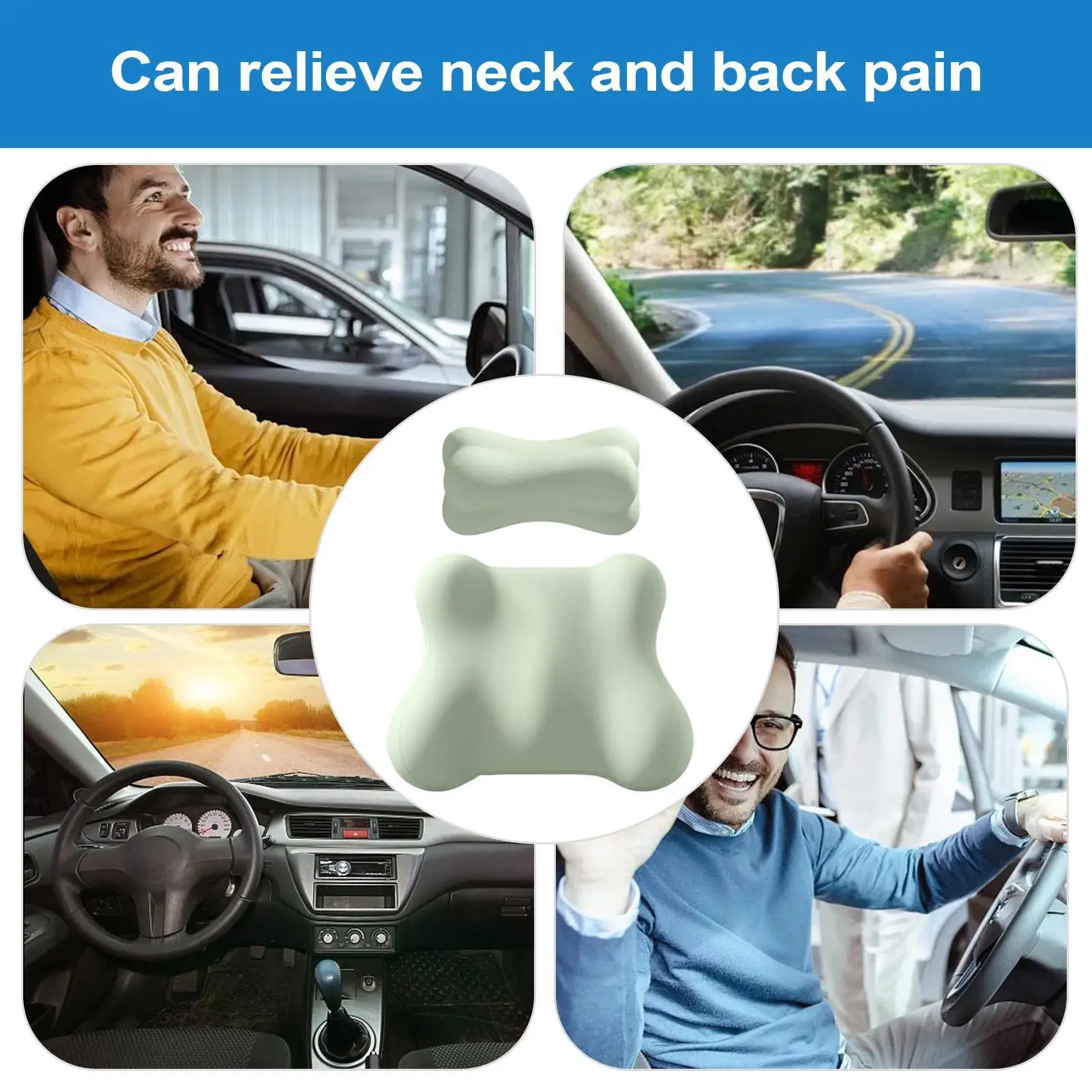 

Поддержка шеи и поясницы для вождения автомобиля, эргономичные аксессуары, эргономичный подголовник автомобильного сиденья, поясничная подушка для водителей, офисный стол
