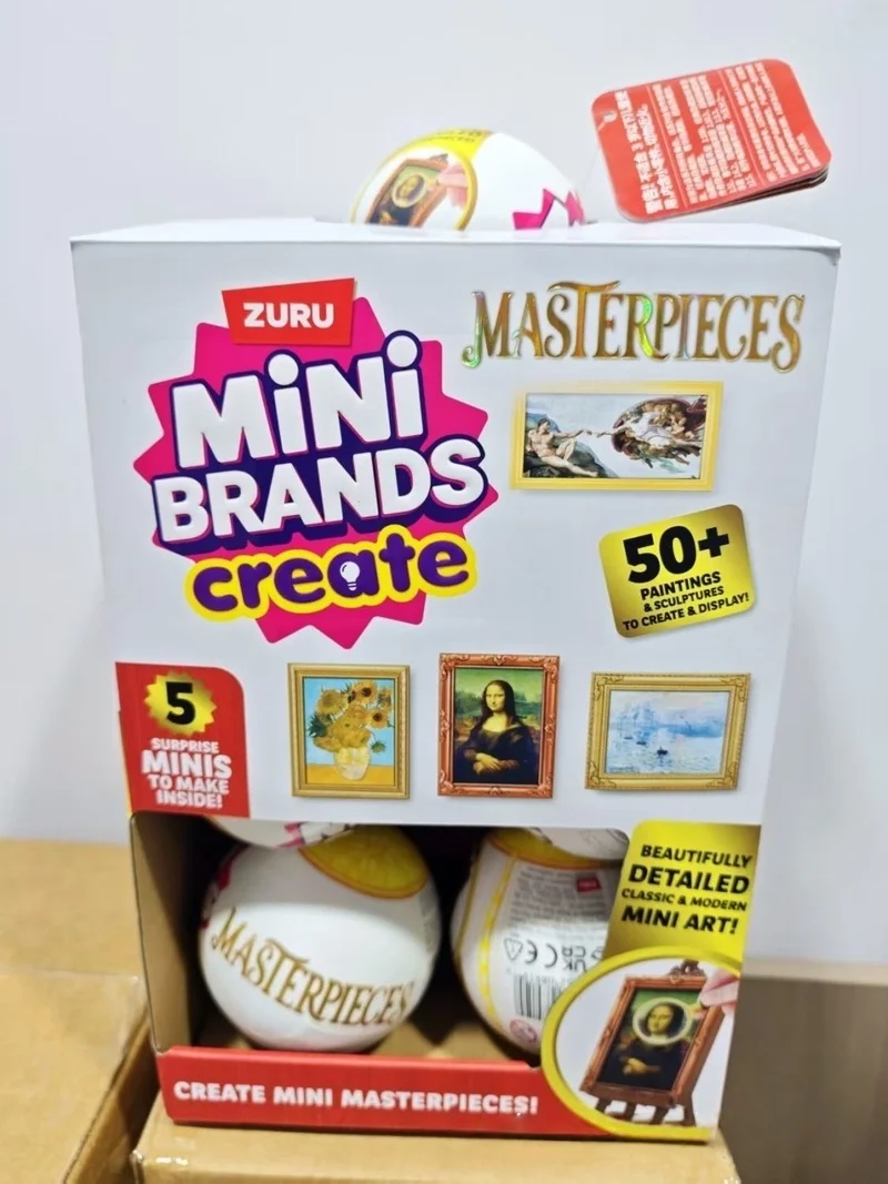 Hot Zuru Five Fold Surprise Ball Mini Masterpiece Painting Ball Master Painting Miniature Ornament Blind Ball Toys Birthday Gift view 2