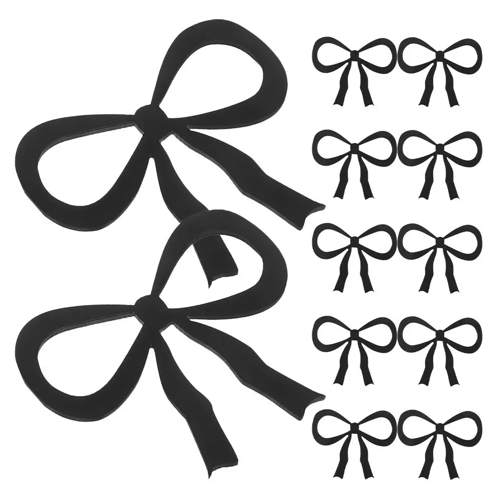 

12 Pcs Acrylic Butterfly Bow Drink Tags Pink Glass Decoration Party Birthday Wedding Supplies Elegant Bowknot Charm