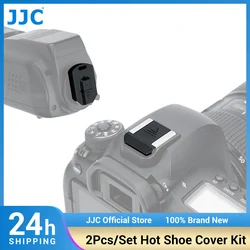 JJC 2Pcs/Set Hot Shoe Cover for Canon Camera&Flash Contact Protector Flash Mounting Foot Cap for Canon EOS M50 90D 80D 850D 750D