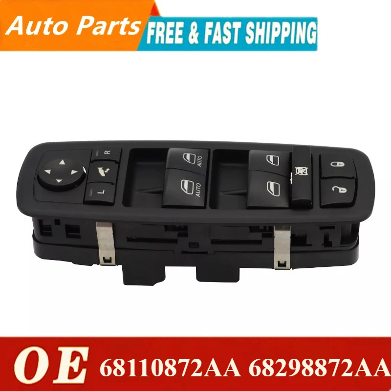 

Оконный переключатель подходит для 2012-2017 Dodge Grand Caravan Front Driver Side 68110872AA 68298872AA