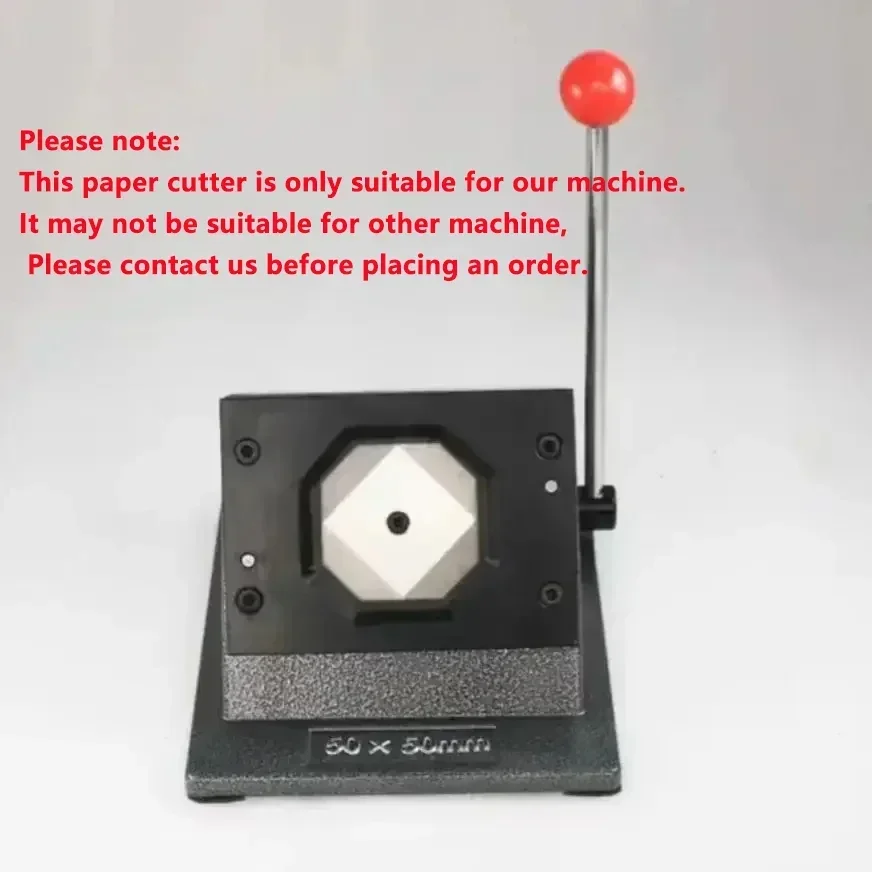 50x50mm Square Refrigerator Badge Press Rotating Machine Metal Badge Paper Cutter Machine 100PCS Rubber Magnet Material Parts