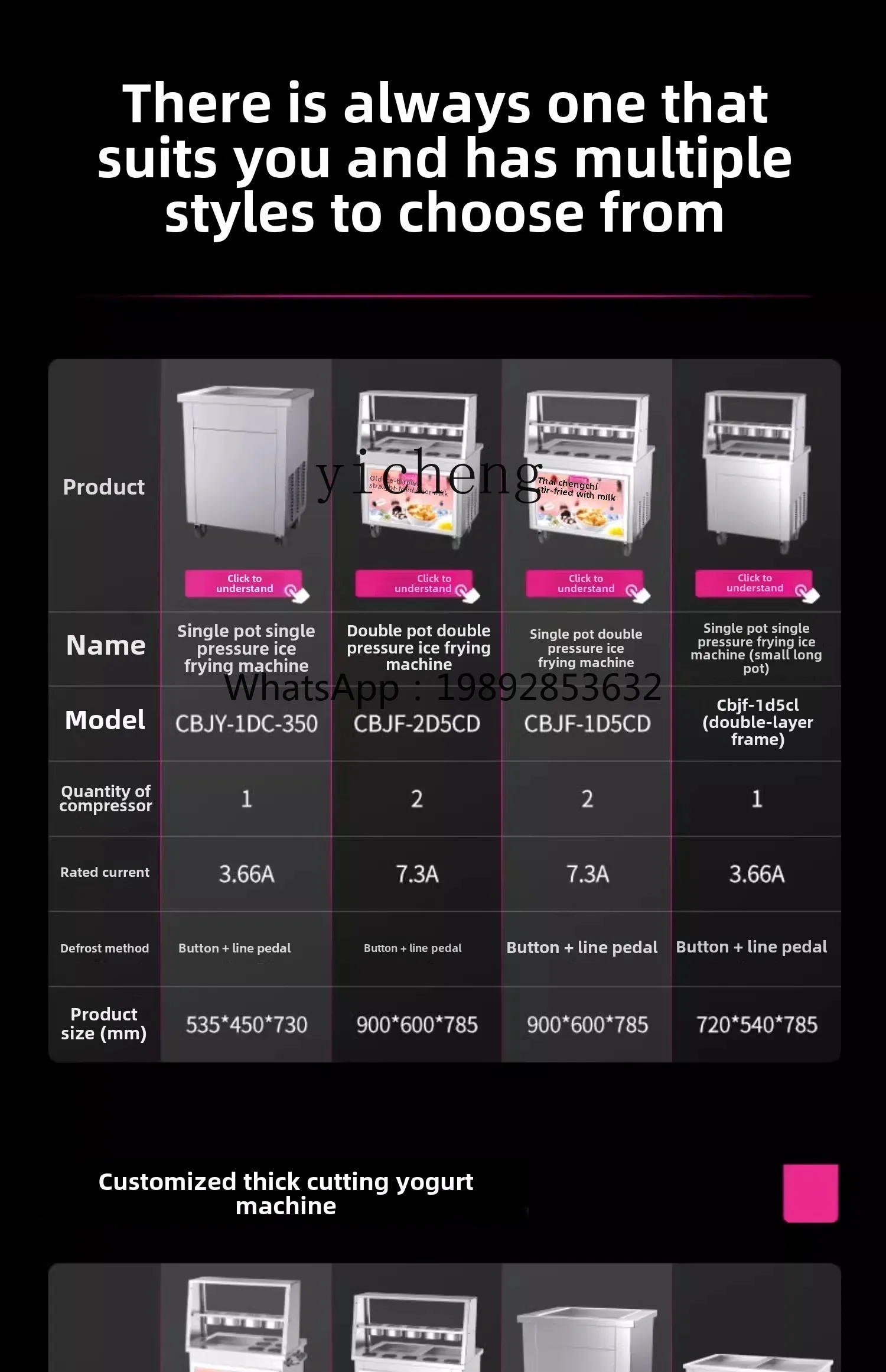 Fried Yogurt Machine Fried Ice Machine Commercial Single and Double Pot, Fried Ice Cream Machine