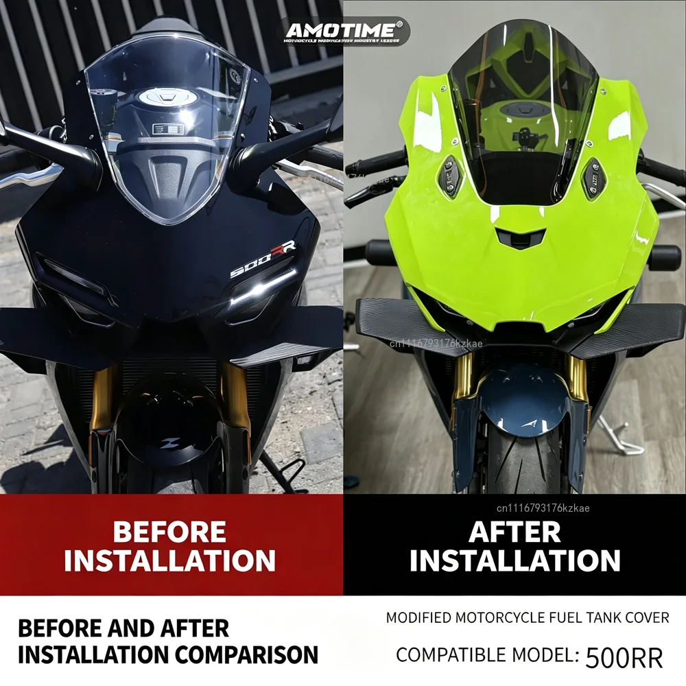For ZXMOTO 500RR Modified One-Piece Hood Competitive Windshield with Raised Front Windshield Motorcycle Accessories