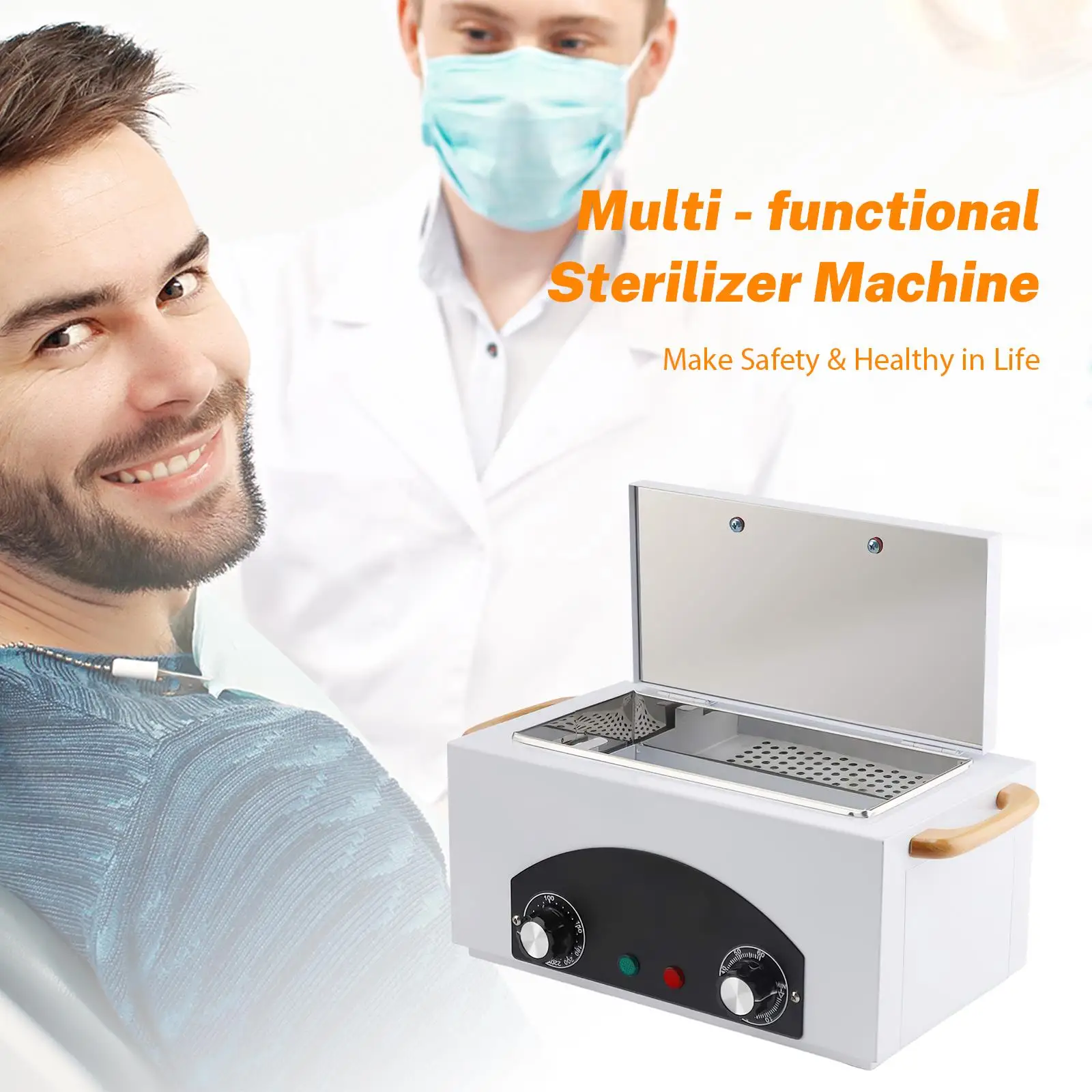 Hot Air Sterilizer 300W Dry Heat Disinfection Foot Care Tattoo Nail Studio Sterilizer Cabinet Autoclave With Timer